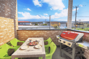 Villas Fuji 富士山ヴューのBBQバルコニー