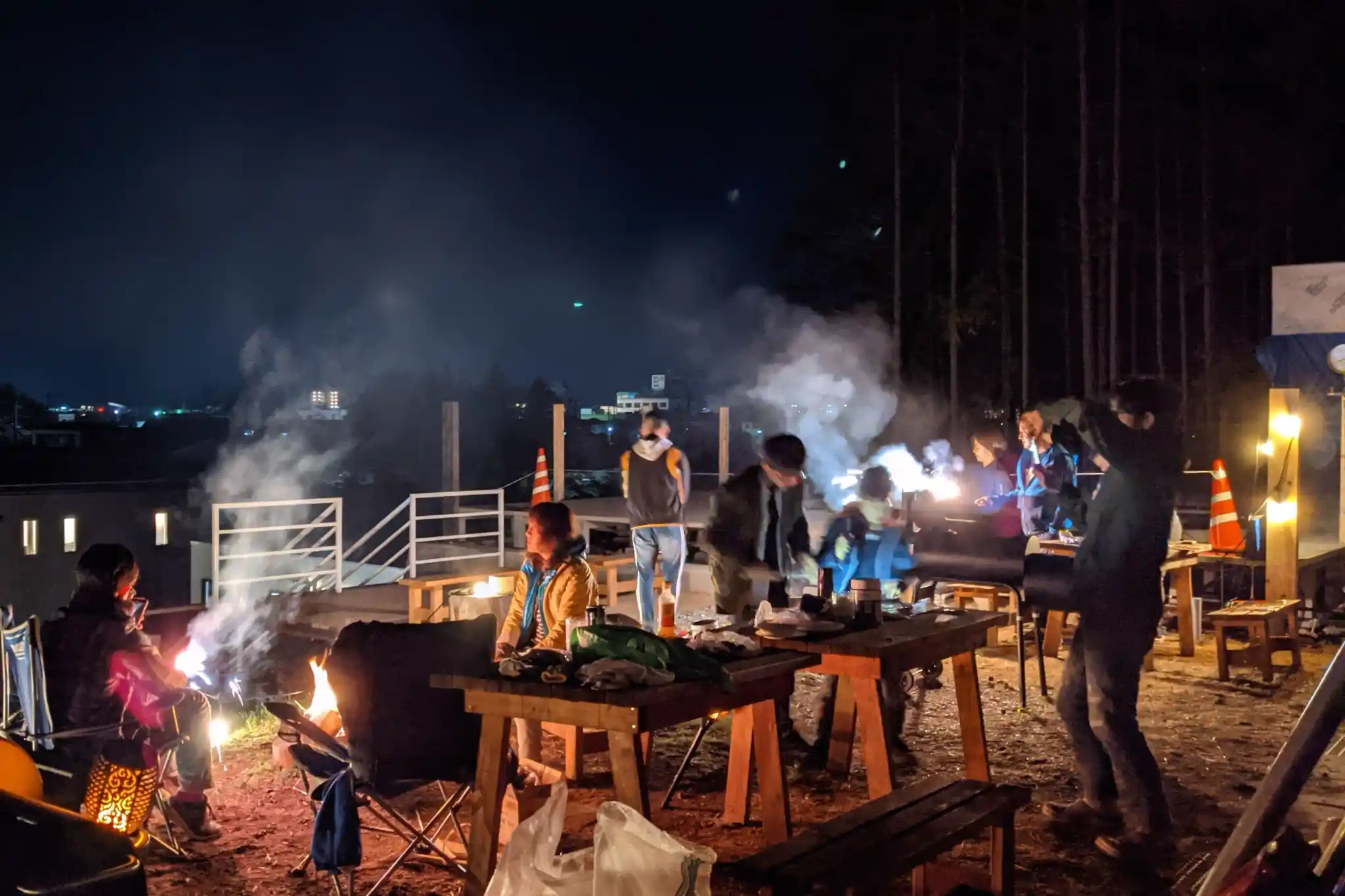 Outdoor BBQ with Mt. Fuji view